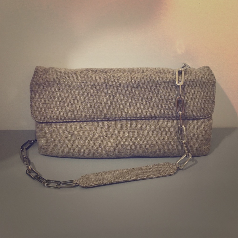 Giovanni brown tweed chain strap purse 👜🦌